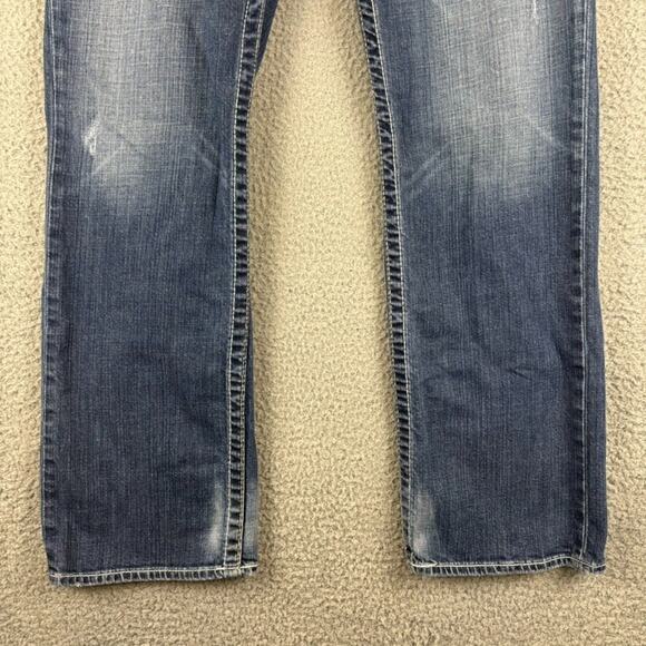 Big Star Pioneer Boot Cut Jean Mens 36R Med Wash Distressed Cowboy Rodeo Ranch - Picture 5 of 13